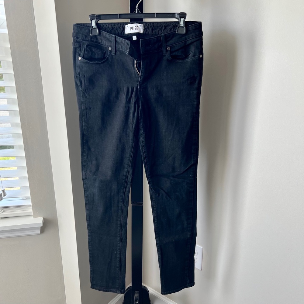 Paige Skyline Skinny Black Jeans - 29